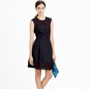 J.Crew Perforated Women’s Black A-Line Dress Sz2